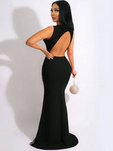 1pc Sequined Mermaid Hem Evening Party Dress, Suitable For Banquets And Gatherings